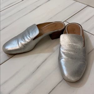 Madewell Silver Mules
